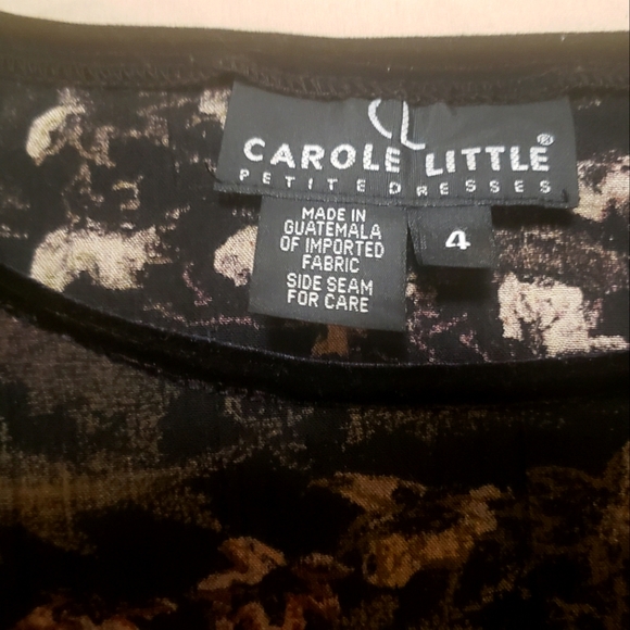 Vintage 90s whimsigoth velvet trimmed Persian rug inspired patchwork crape top. - Picture 3 of 3